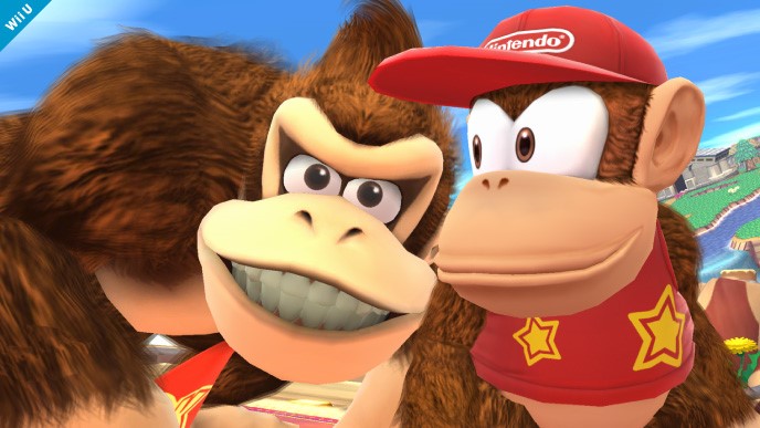 Klik pro zvětšení (Diddy Kong se podívá do nového Super Smash Bros)