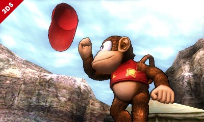 Klik pro zvětšení (Diddy Kong se podívá do nového Super Smash Bros)