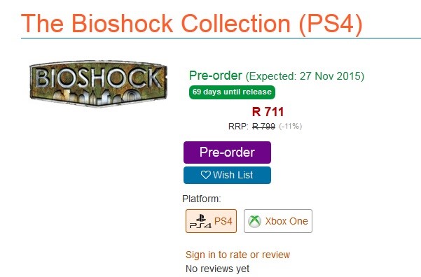 Klik pro zvětšení (Dočkáme se v listopadu next-gen kolekce Bioshocku?)