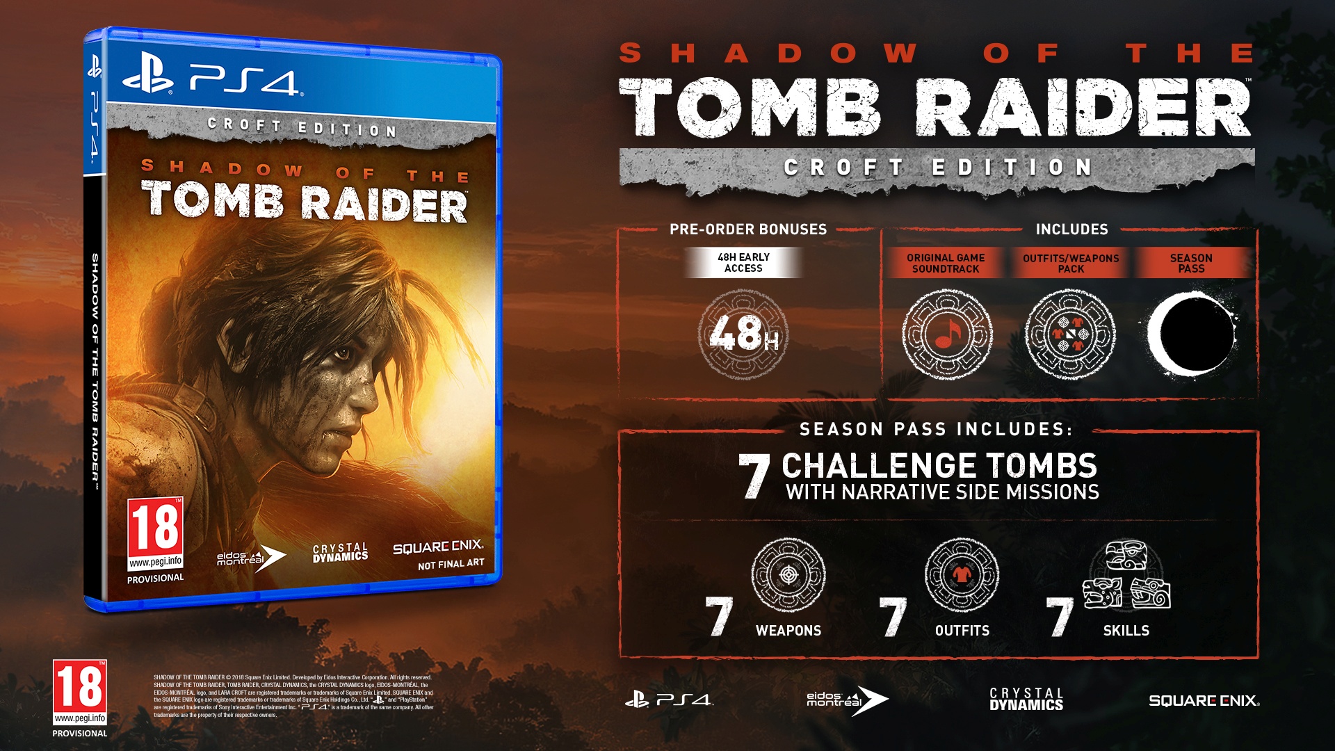 Klik pro zvětšení (Shadow of the Tomb Raider odhaluje sběratelské edice)