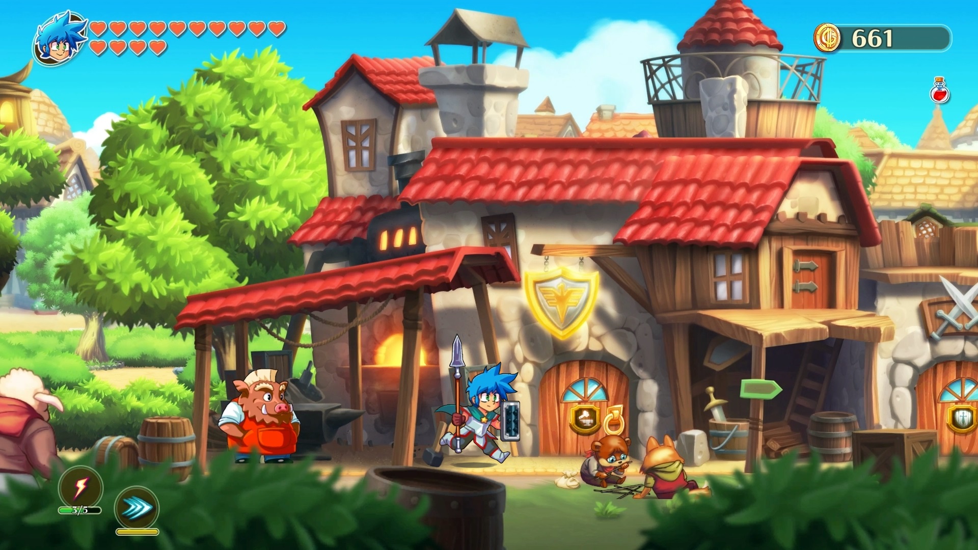 Klik pro zvětšení (Monster Boy and the Cursed Kingdom - recenze)