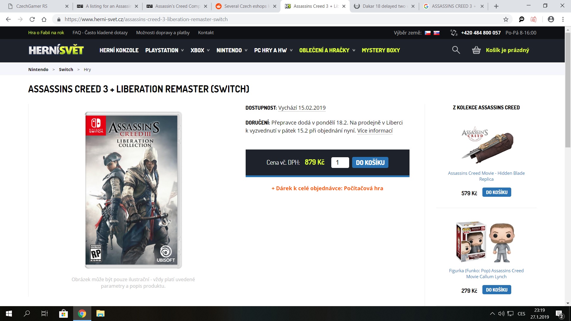 Klik pro zvětšení (Český herní obchod na svých stránkách uvádí dosud neodhalenou Assassin’s Creed kolekci)