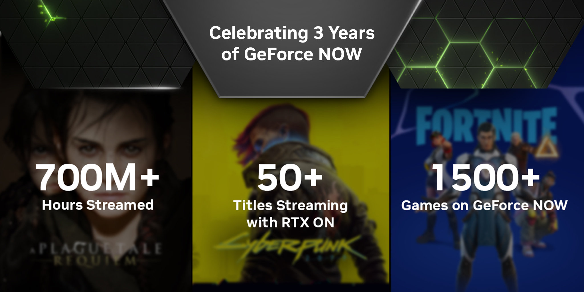 Klik pro zvětšení (GeForce NOW slaví 3 roky. Službu využilo již přes 25 milionů členů)