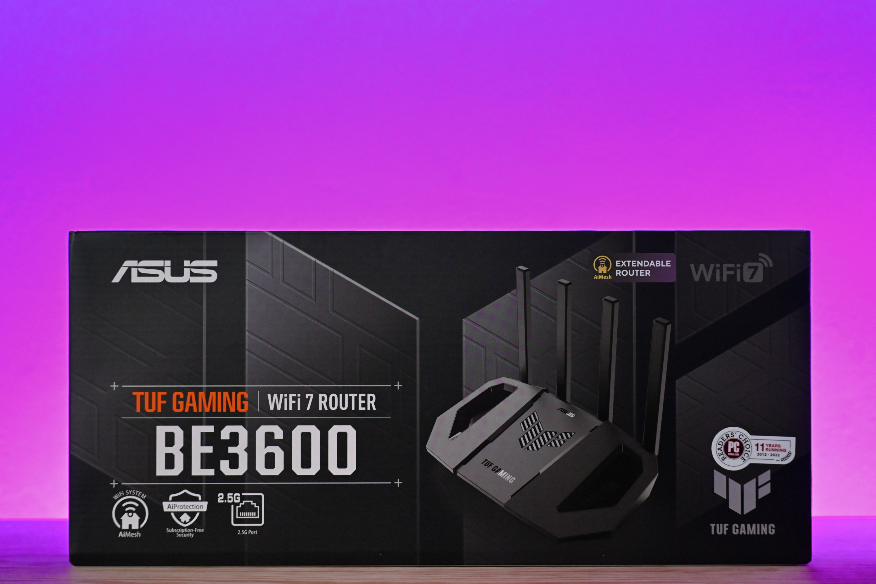 Klik pro zvětšení (ASUS TUF Gaming BE3600 - recenze)