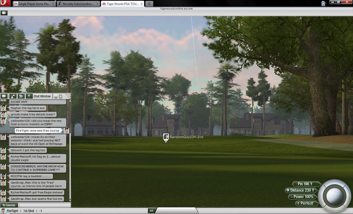 Tiger Woods PGA Tour Online - recenze