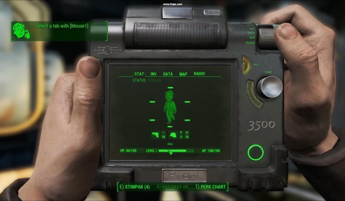 Móder nahradil vo Fallout 4 zariadenie Pip-Boy retro tabletom !