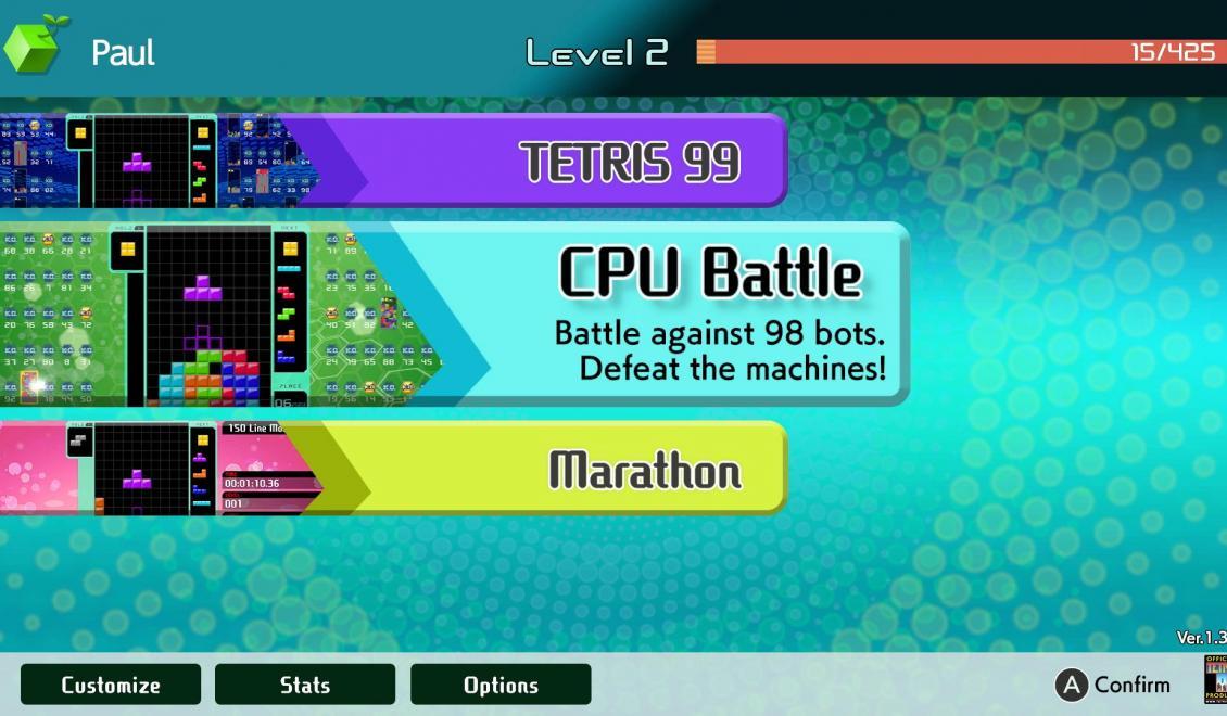 Tetris 99 dostal platené DLC s offline modusom 