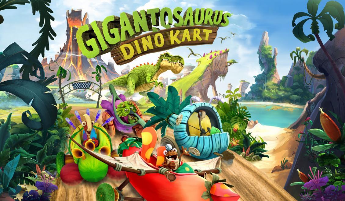 Oznámena závodní hra Gigantosaurus Dino Kart